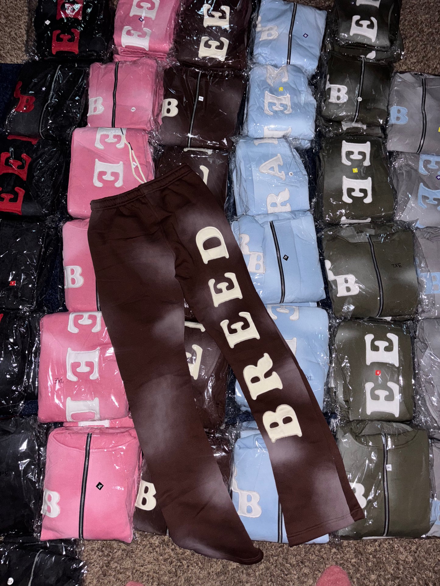 Ash “mocha chocolate” stacked sweats