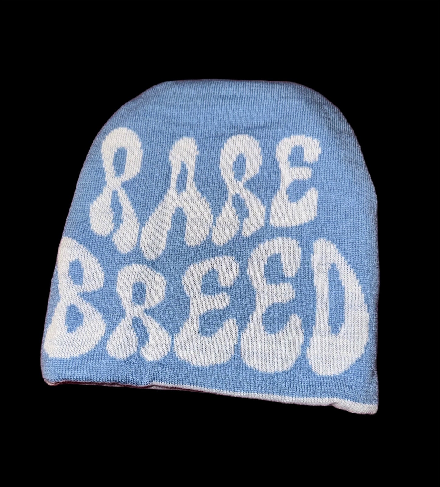 Blue & white reversible beenie