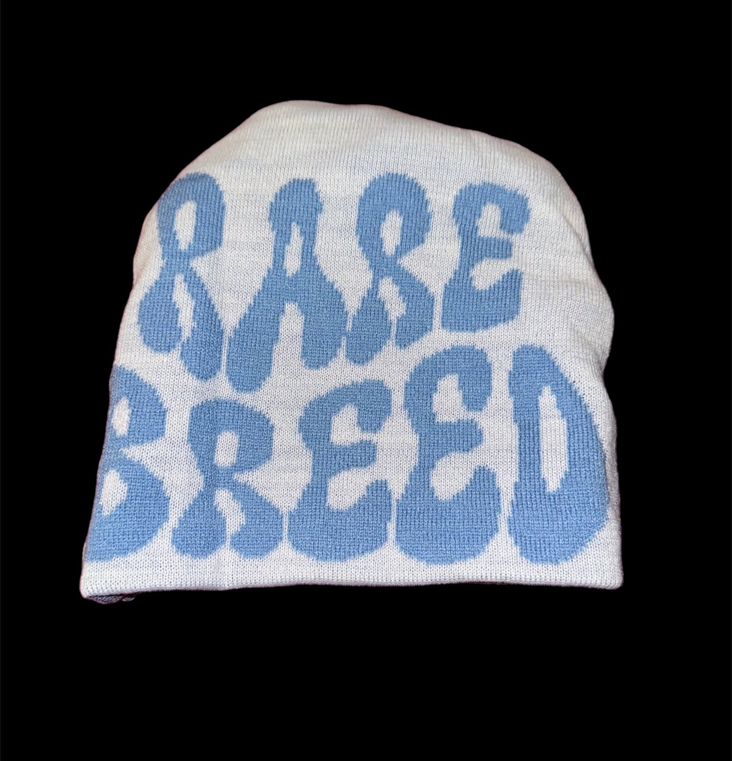 Blue & white reversible beenie