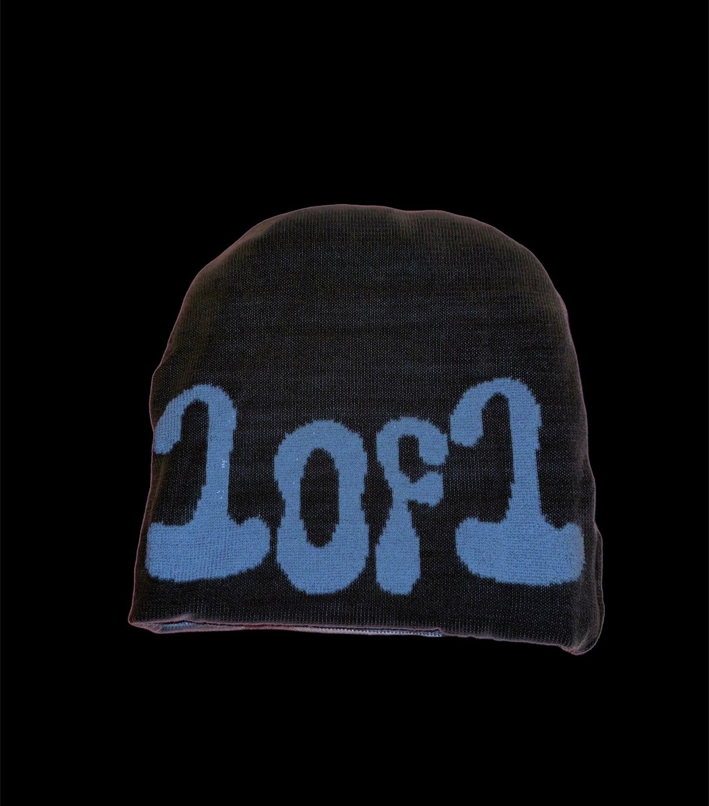 Blue & Black reversible beenie