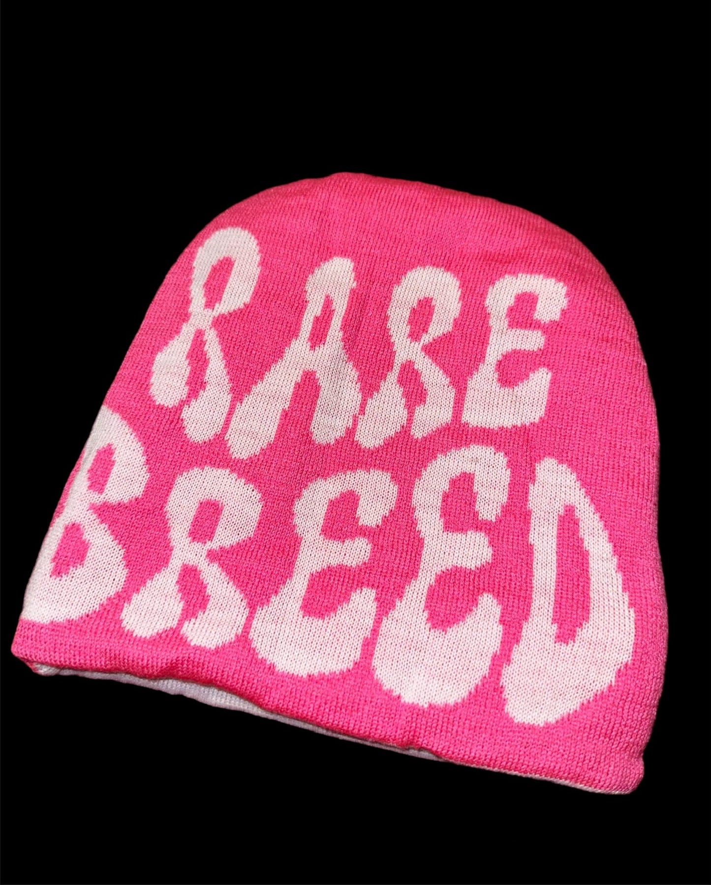 Pink & White reversible beenie