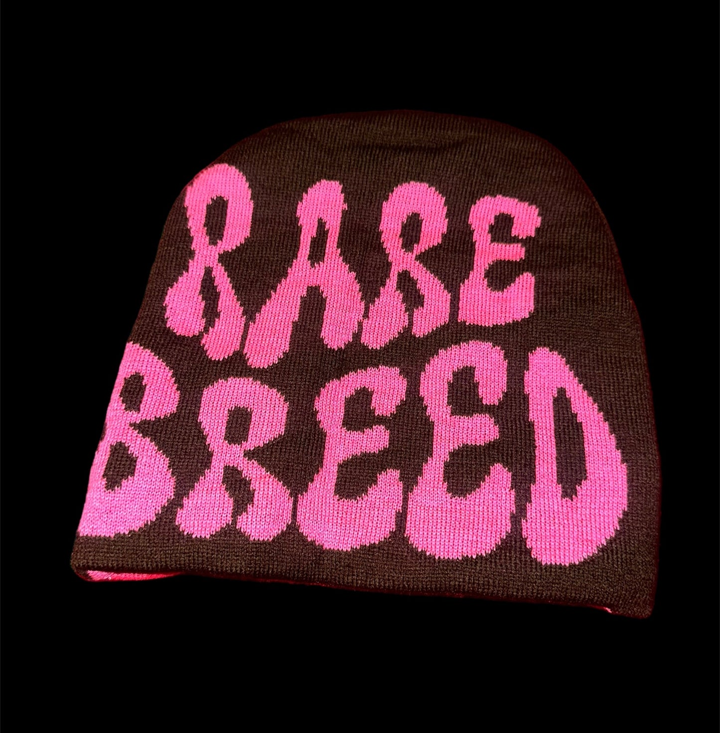 Pink & Brown reversible beenie