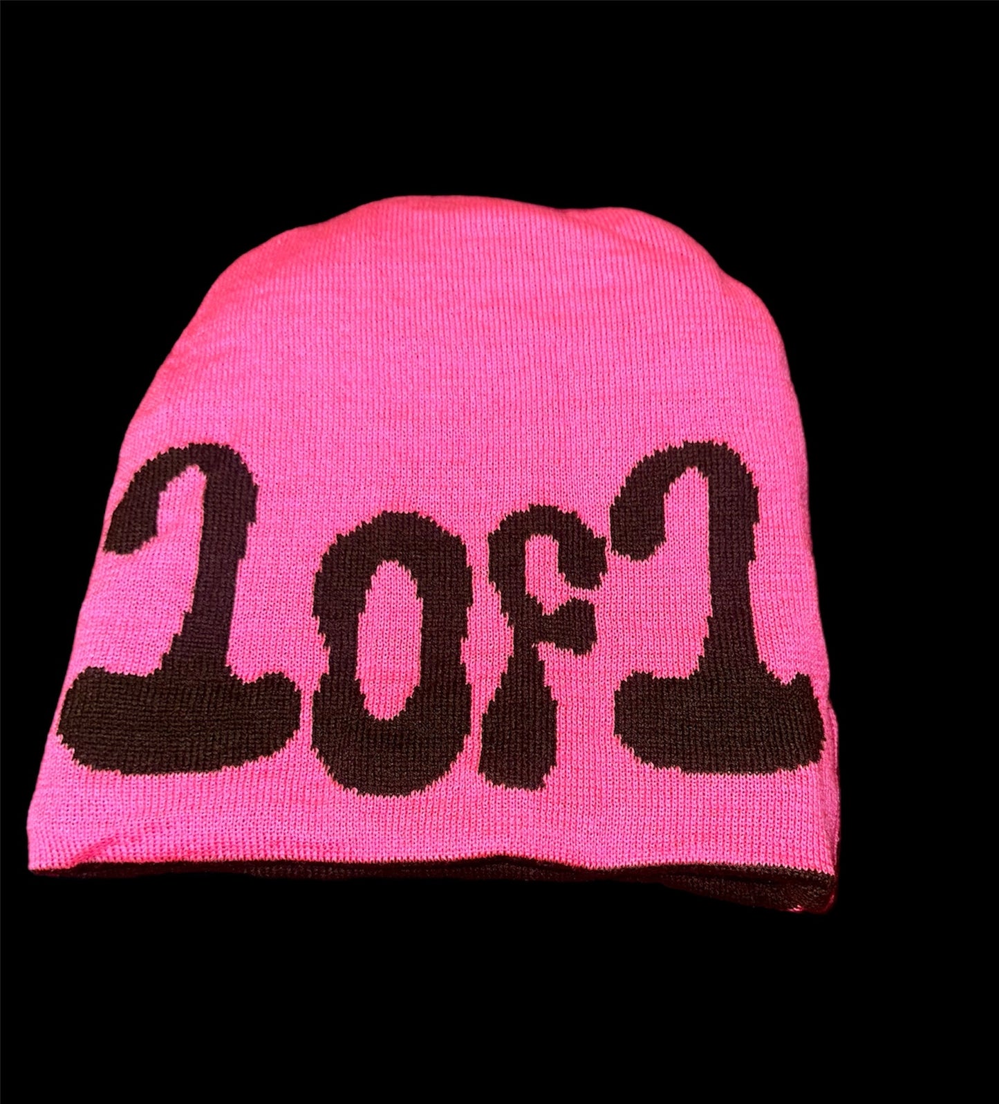 Pink & Brown reversible beenie