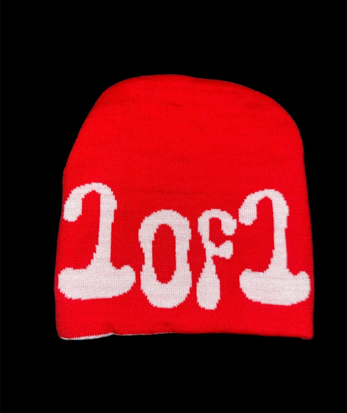 Red & White reversible beenie