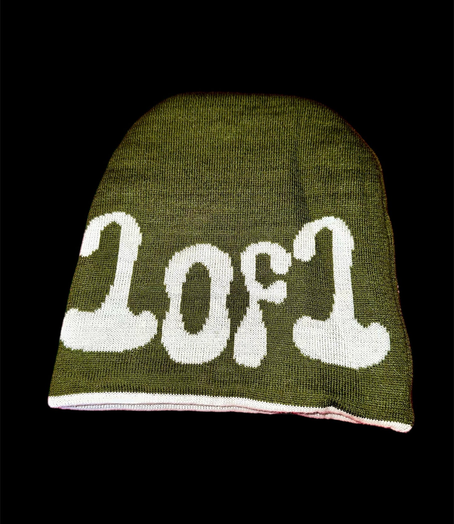 Olive & Cream reversible beenie