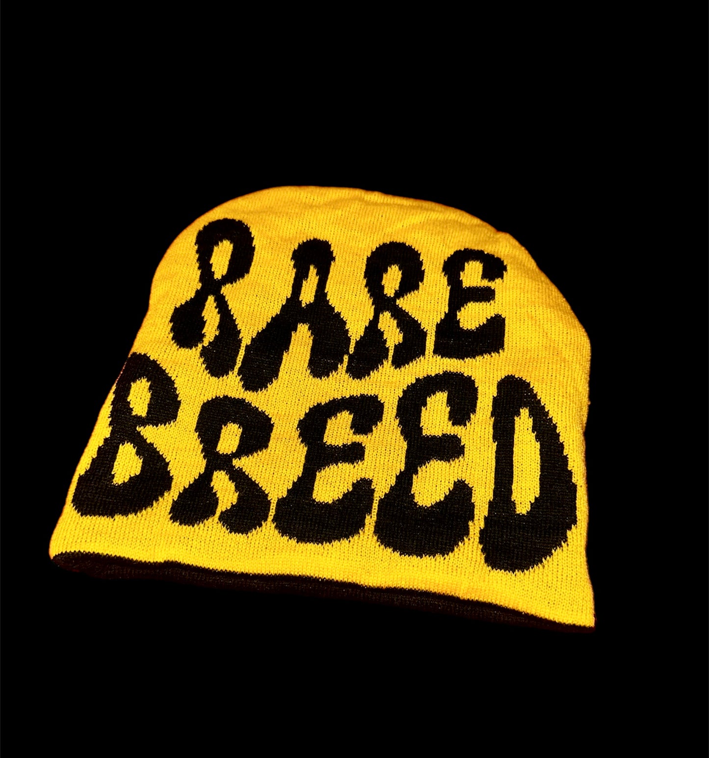 Yellow & Black reversible beenie