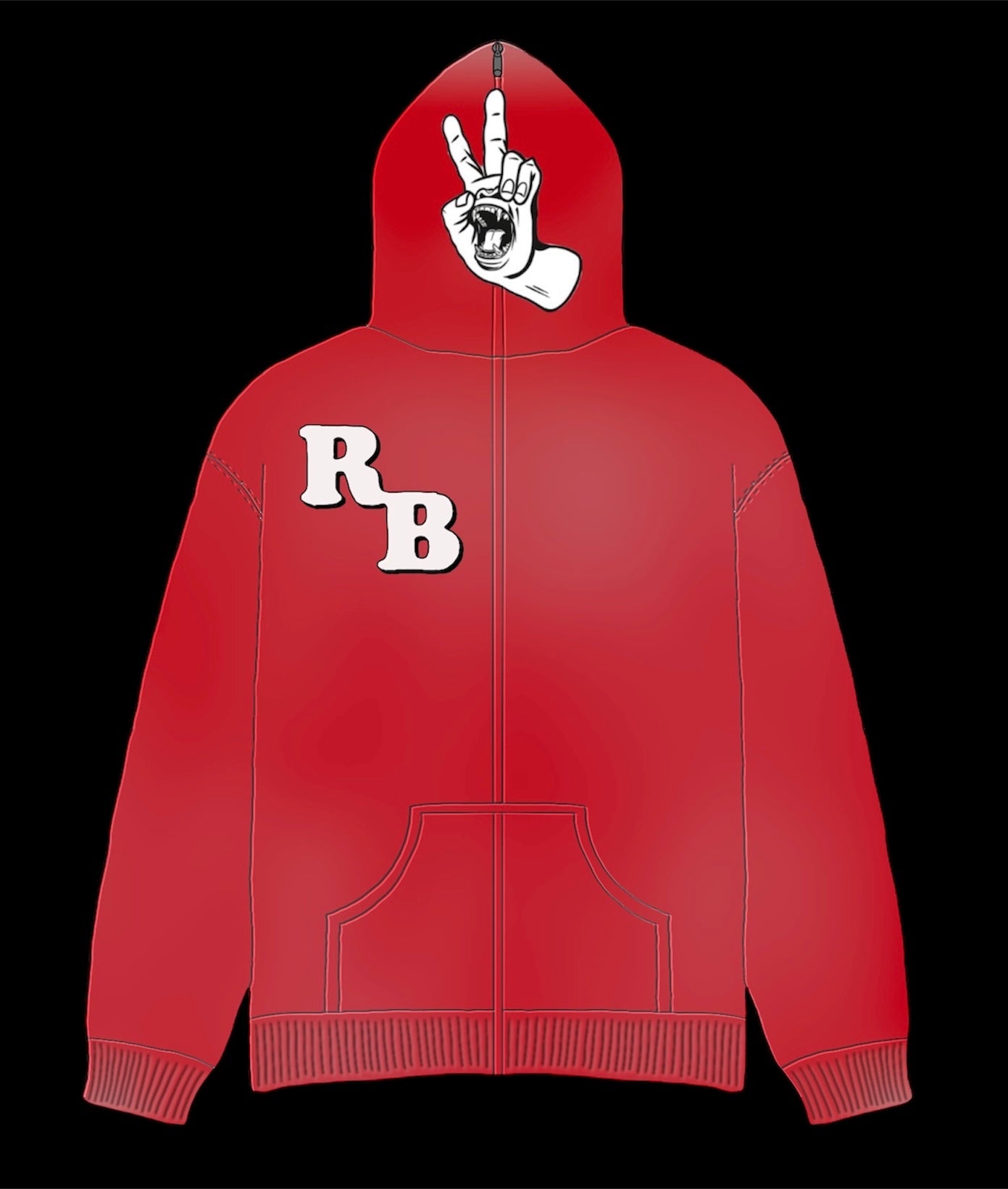 Ash “candy cane” zip-up