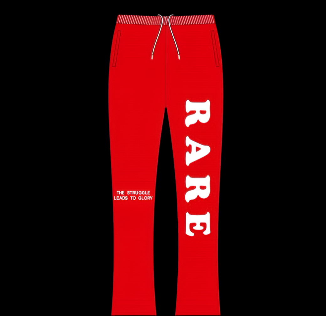 Ash “candy cane” stacked sweats