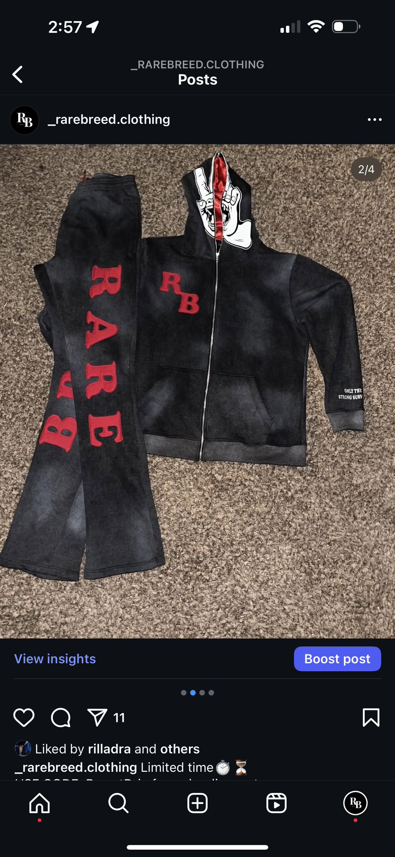 Ash “solar eclipse” stacked sweats