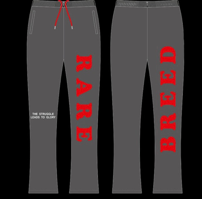 Ash black x red stacked sweats