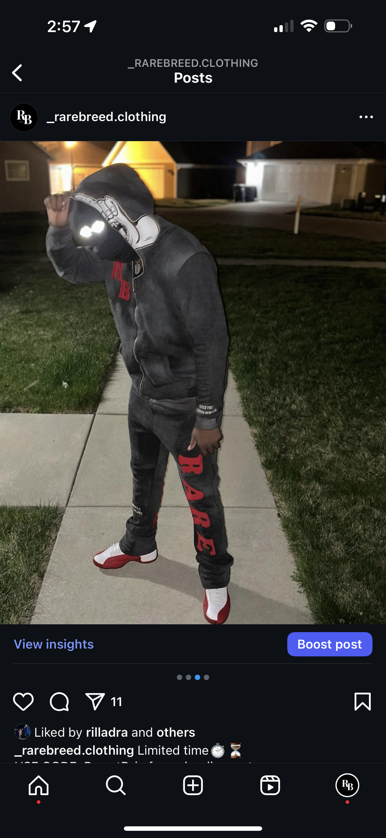 Ash “solar eclipse” stacked sweats