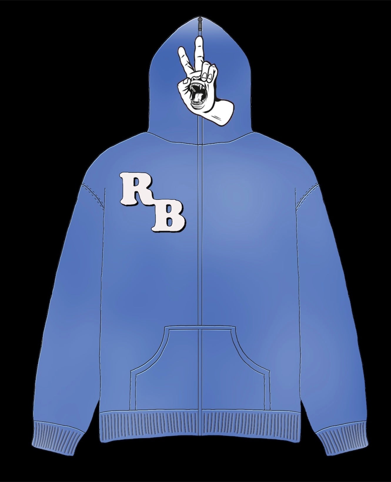 Ash “cotton candy” zip-up
