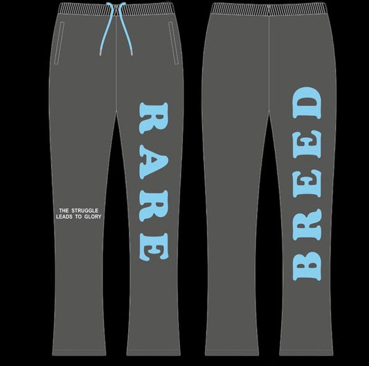 Ash gray x baby blue stacked sweats