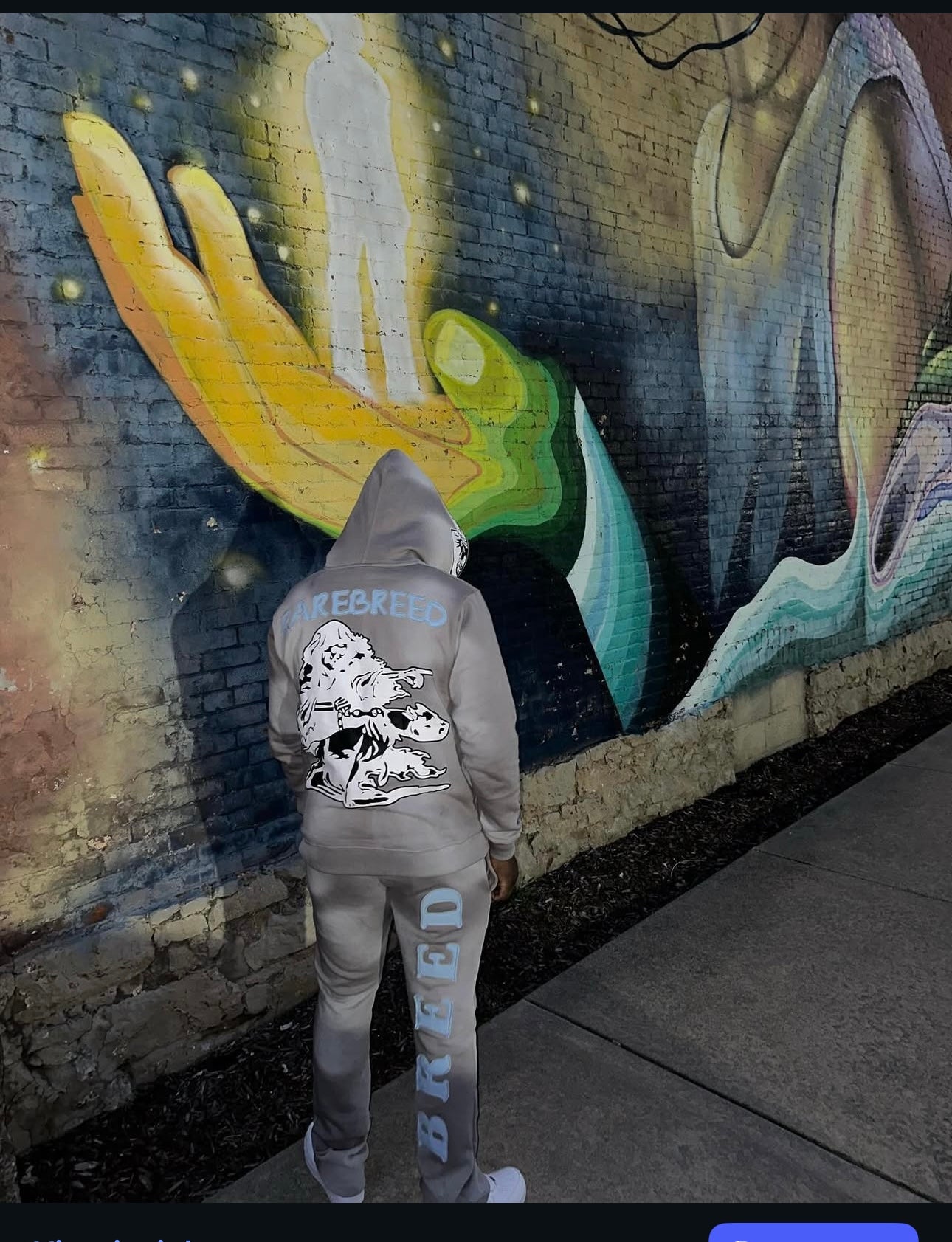 Ash “cloud blue” stacked sweats