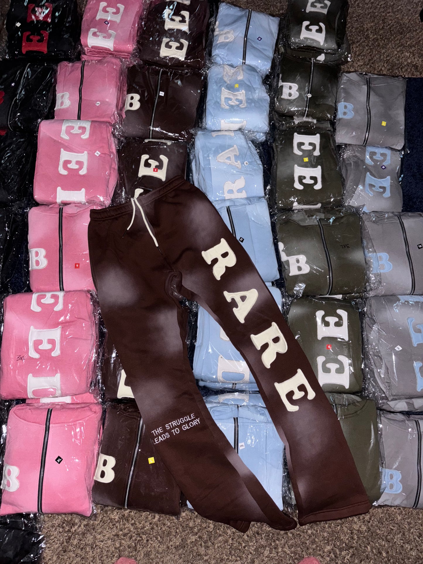 Ash “mocha chocolate” stacked sweats