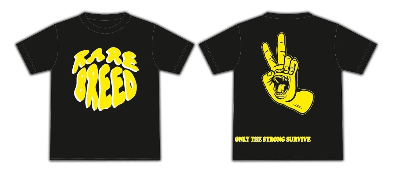 3D graphic tee Black x Yellow