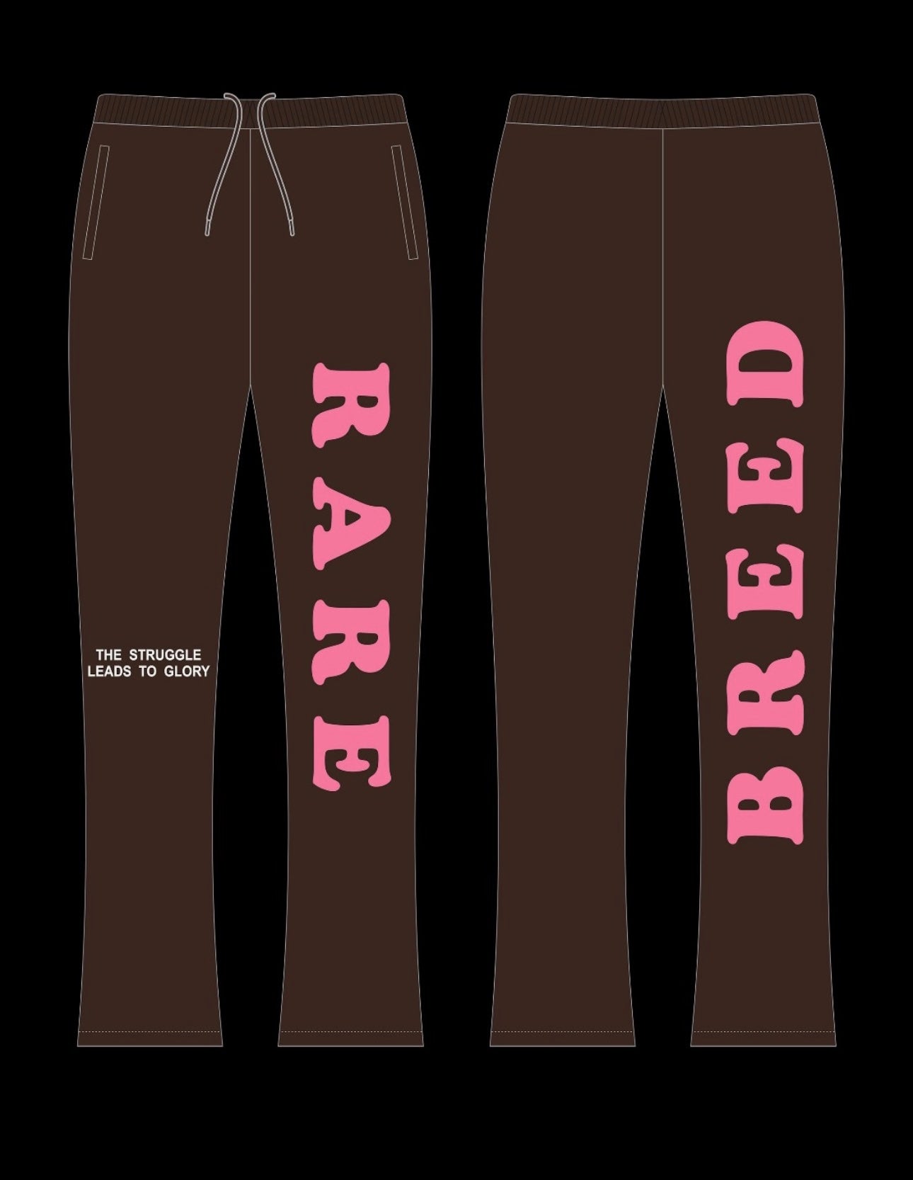 Brown x Pink Stacked Sweatpants