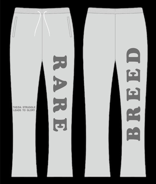 Double Grey Rare Breed Stacked Sweatpants