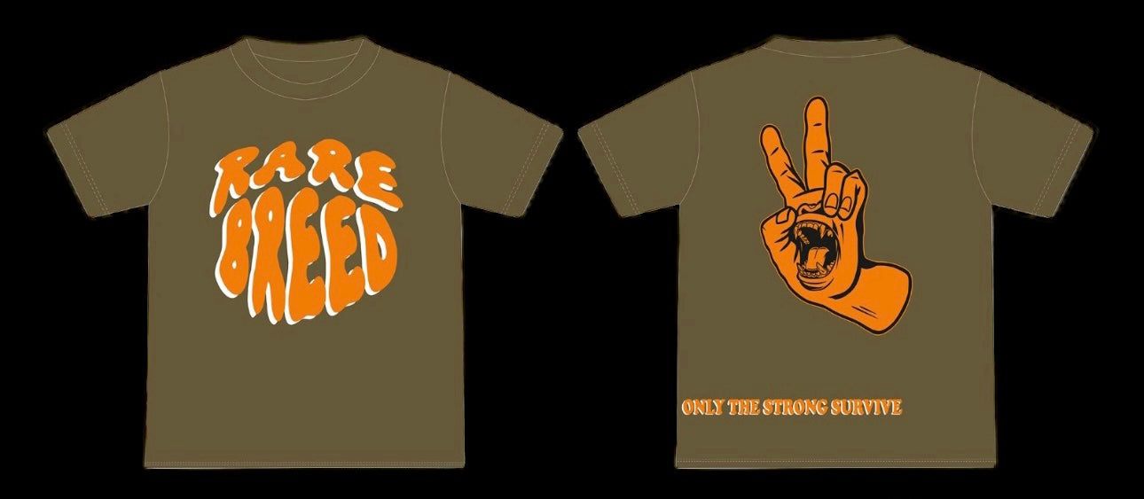 3D Graphic Olive green x Orange